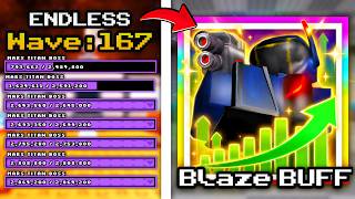 Healthy DEVS BUFFED BLAZE and made ENDLESS actually ENDLESS In Noob Tower Defense.. Plant