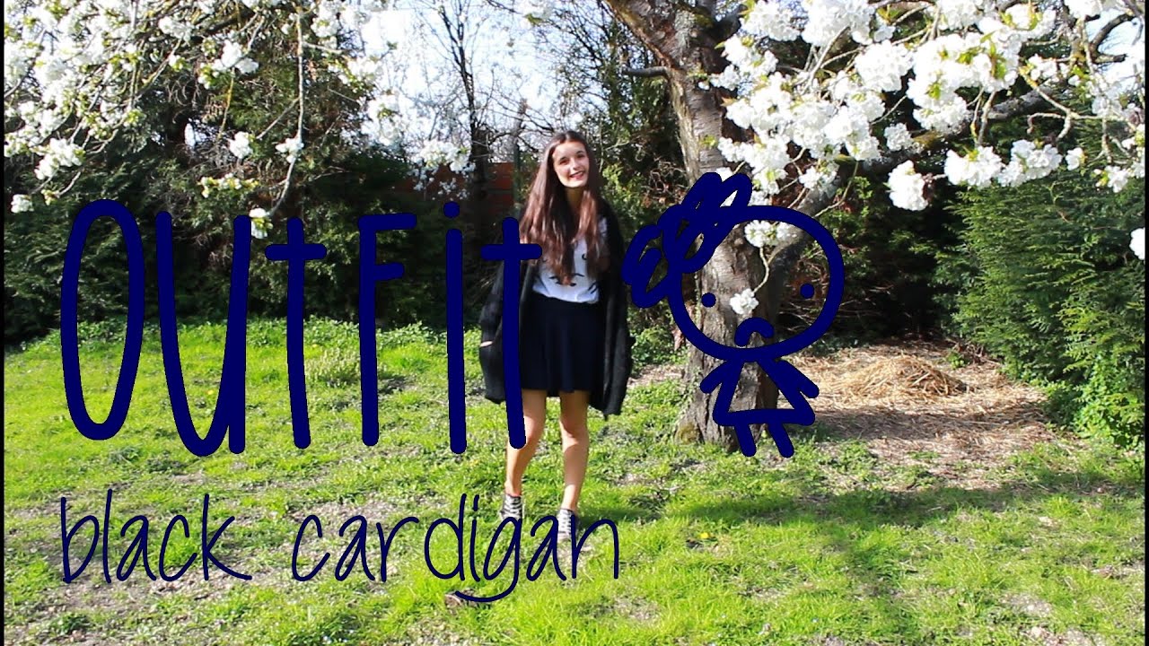 outfit ☀ black cardigan