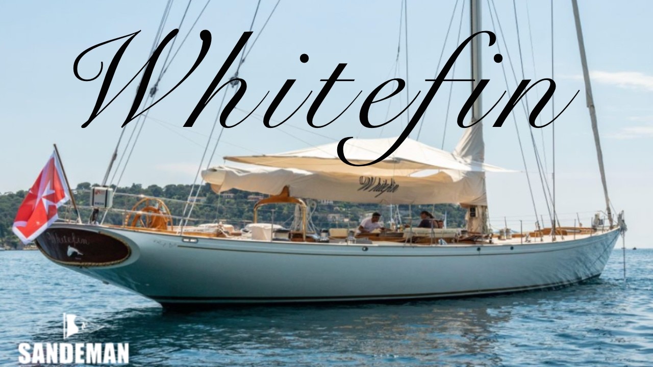 ⁣WHITEFIN - Bruce King 90 ft Spirit of Tradition Sloop 1984 #sailing #classicboat #yachting