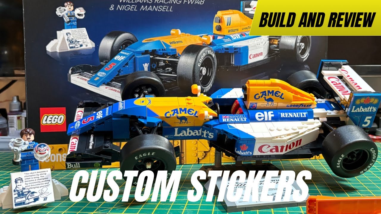 Lego Icons Nigel Mansell F1 Car 10353 with Custom Decals!