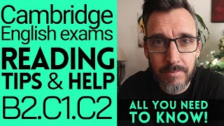 HOW TO PASS READING - CAMBRIDGE ENGLISH EXAM TIPS | B2 FIRST C1 ADVANCED C2 PROFICIENCY. FCE CAE CPE