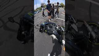 Çocuklar aragaz verirken ZX6R motorumuzu düşürdü (Eşimin gözünden)  #s1000rr #motorcu #bikelife