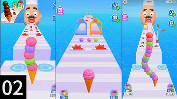 Stacky Ice Cream Runner || Part-2 || Gameplay Walkthrough || (Android And iOS)