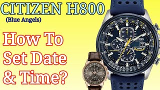 Citizen H800 (Blue Angels Watch) Setting Instructions | Set Date & Time H804