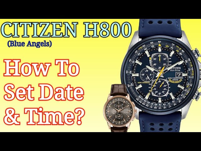 Citizen H800 (Blue Angels Watch) Setting Instructions | Set Date & Time  H804 - YouTube