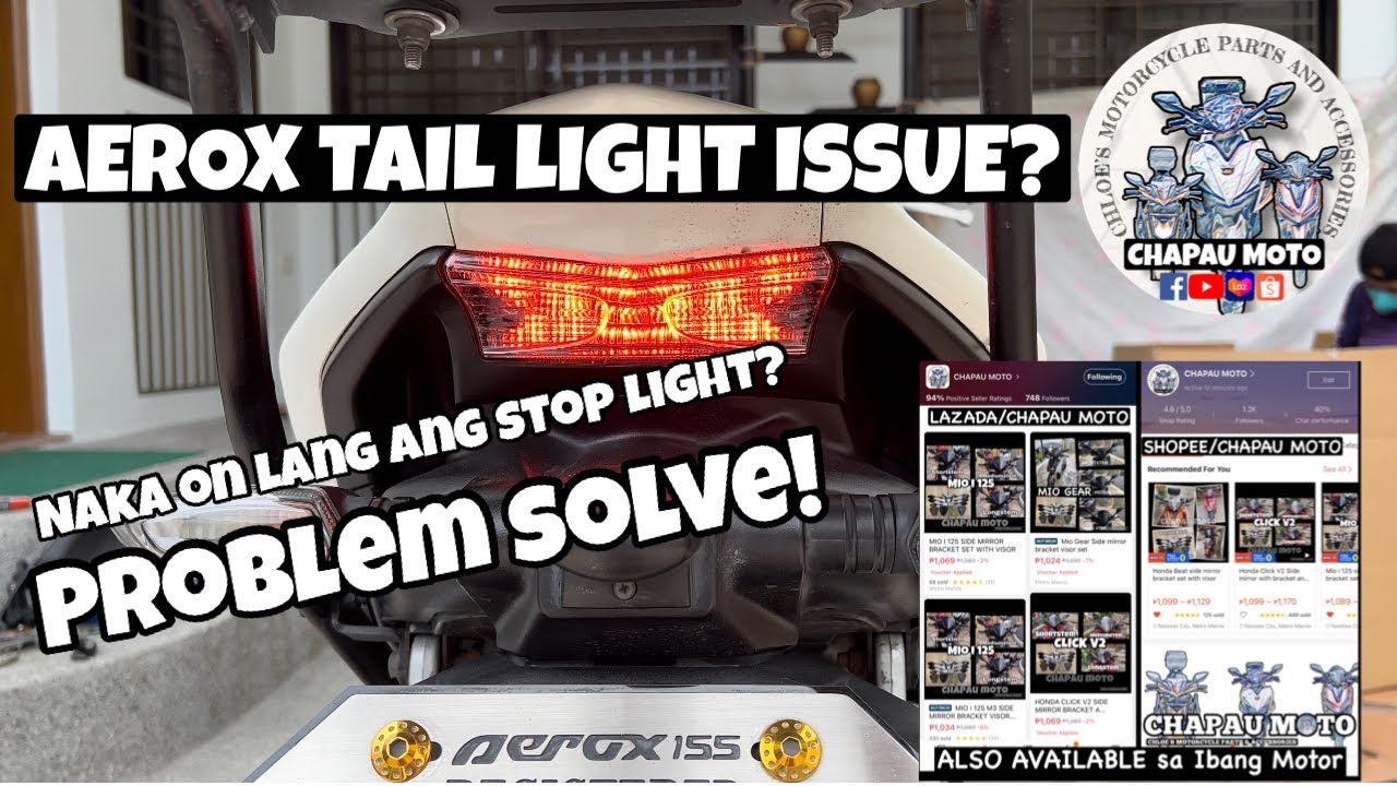 AEROX 155 TAIL LIGHT PROBLEM | CHAPAU MOTO | SIDE MIRROR BRACKET