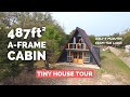 Incredible 487-sqft Modern A-Frame Cabin on Airbnb! | Tiny House Tour