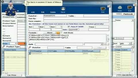 Nuclearsoft ERP system - TST main system : Formula function - call Broad for interact with user