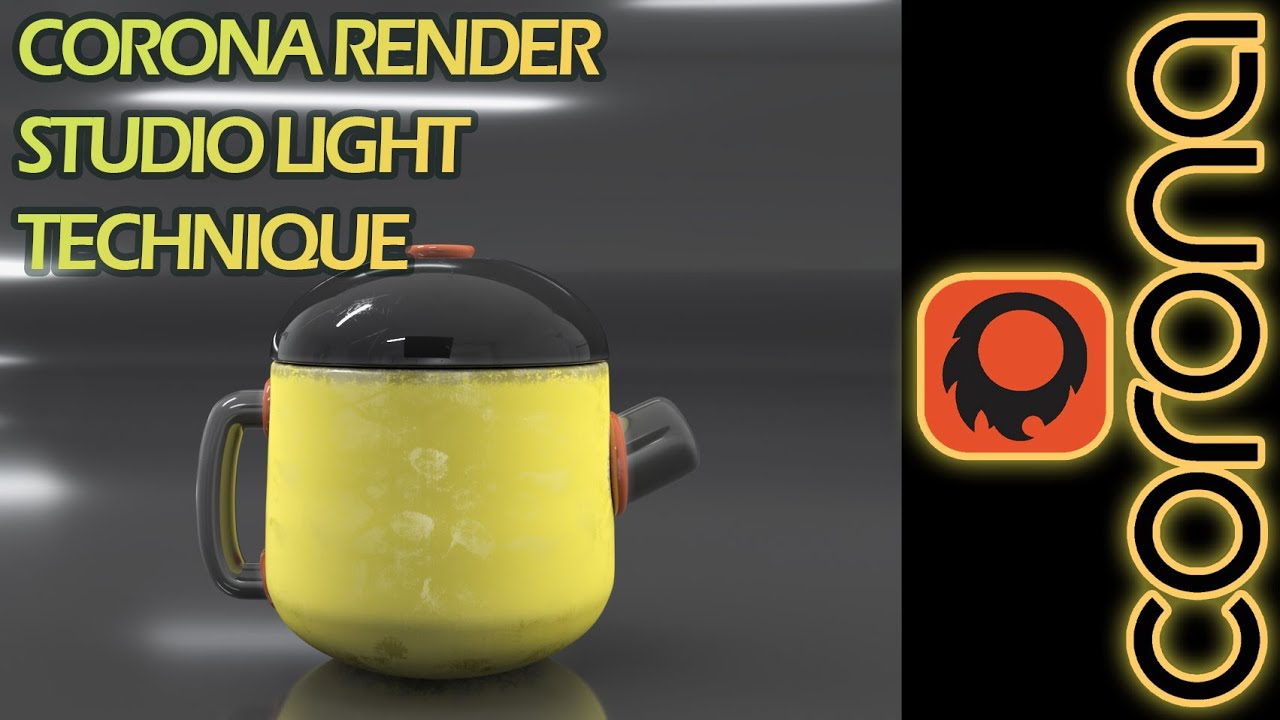 Corona Render Studio Light Technique - YouTube