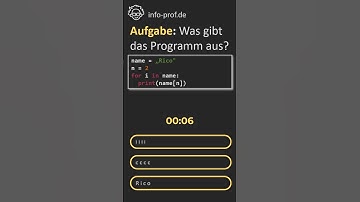 Testfrage for-Schleife in Python