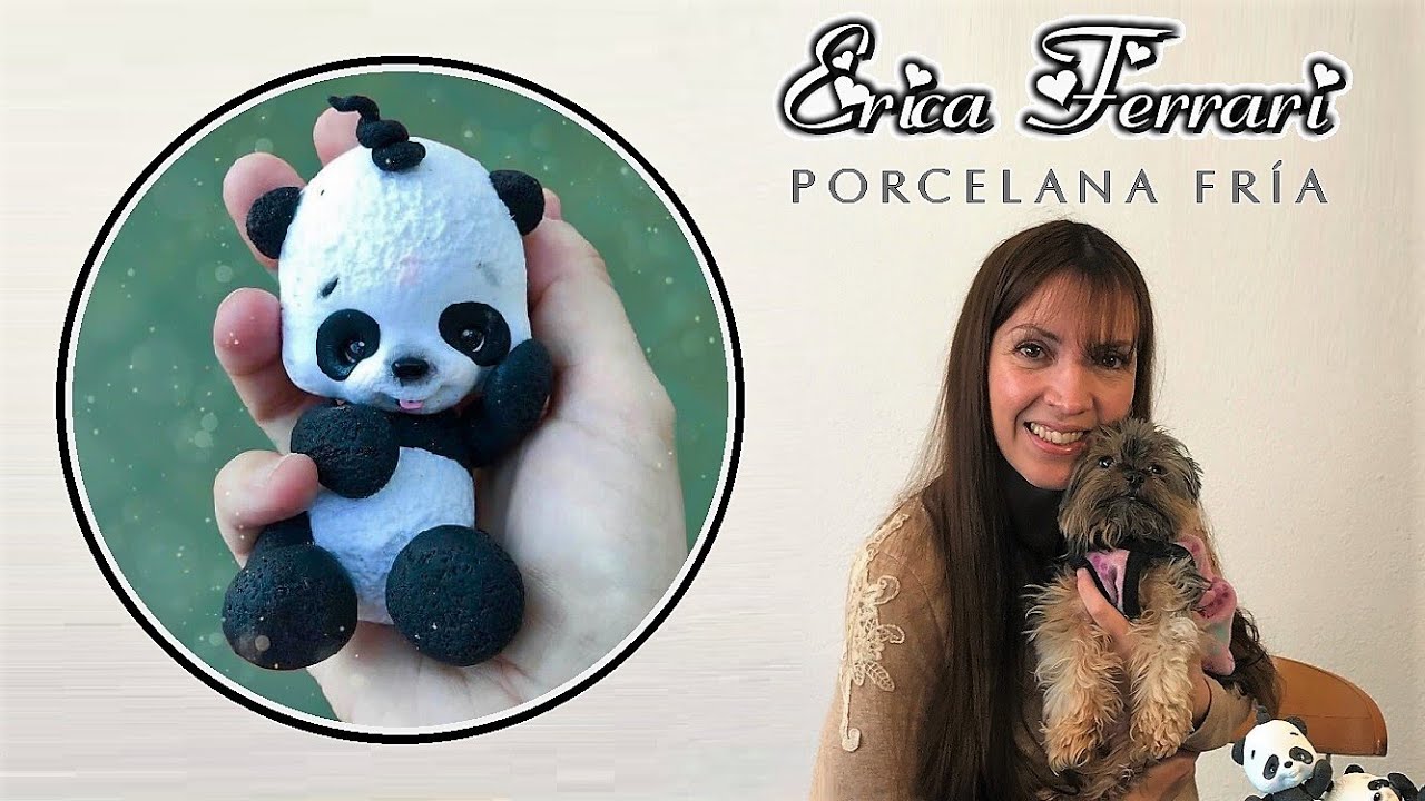 Cómo Hacer OSO PANDA SOUVENIR | Erica Ferrari Porcelana Fría | Tutorial Fácil