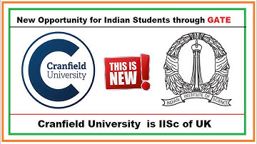 New Opportunity in Foreign through GATE | MS in Cranfield through GATE for Mechanical & Chemical