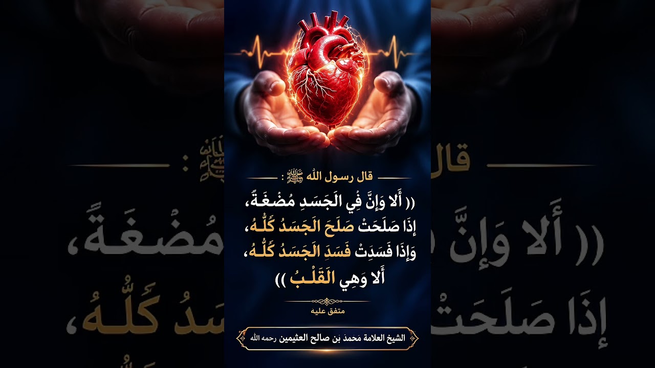 معنى الحديث : (( ألا وإن في الجسد مضغة إذا صلحت صلح الجسد كله )) العلامة محمد بن عثيمين رحمه الله