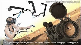 EVOLUTION Rifle Adapter for HTC VIVE or Oculus Rift Controllers Gun for FPS Games