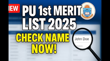 "PU 1st Merit List 2025 OUT! | How to Check Your Name – Punjab University Admissions"