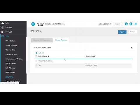 Cisco Tech Talk SSL VPN settings on RV34x series routers   Routers   Cisco Video Portal
