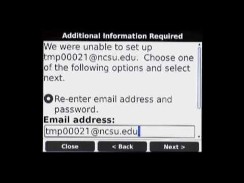 Google Apps @ NC State - Configuring Gmail for BlackBerry Tour