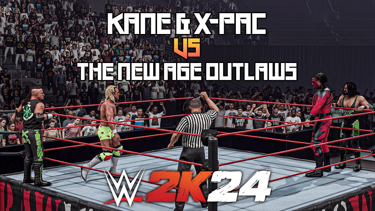 WWE 2K24 - Kane & X Pac vs The New Age Outlaws | Raw is War - YouTube