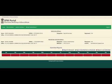 Employee Performance monitoring Portal.||How to fill employees performance annual review.EPM Portal