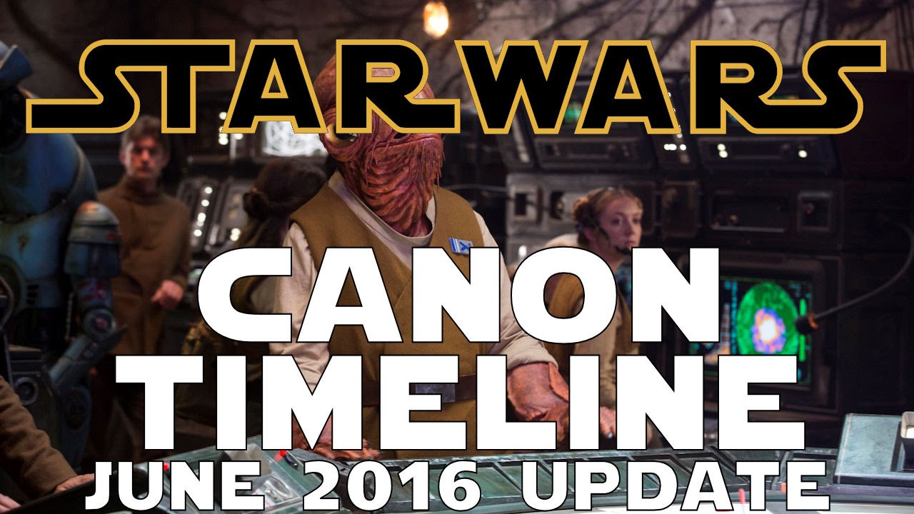 Star Wars Canon Timeline Update: June 2016 - YouTube