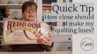 How close should I make my quilting lines?