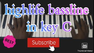 Video thumbnail of "How to play highlife Bass line in Key C"