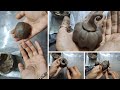 Making a Terracotta Pumpkin Pot | Handmade Clay Pottery || ⚱️