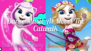My Talking Angela Unicorn Dance Party 🦄 Song & Summer Beach Dance 🏖️ Music At Moves The Catwalk ↗️