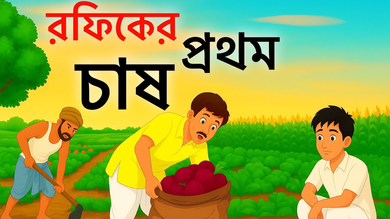 রফিকের প্রথম চাষ| moral story| Bangla Golpo cartoon| গল্পের বৃষ্টি| শিক্ষণীয় গল্পঃ| চাষের গল্প 