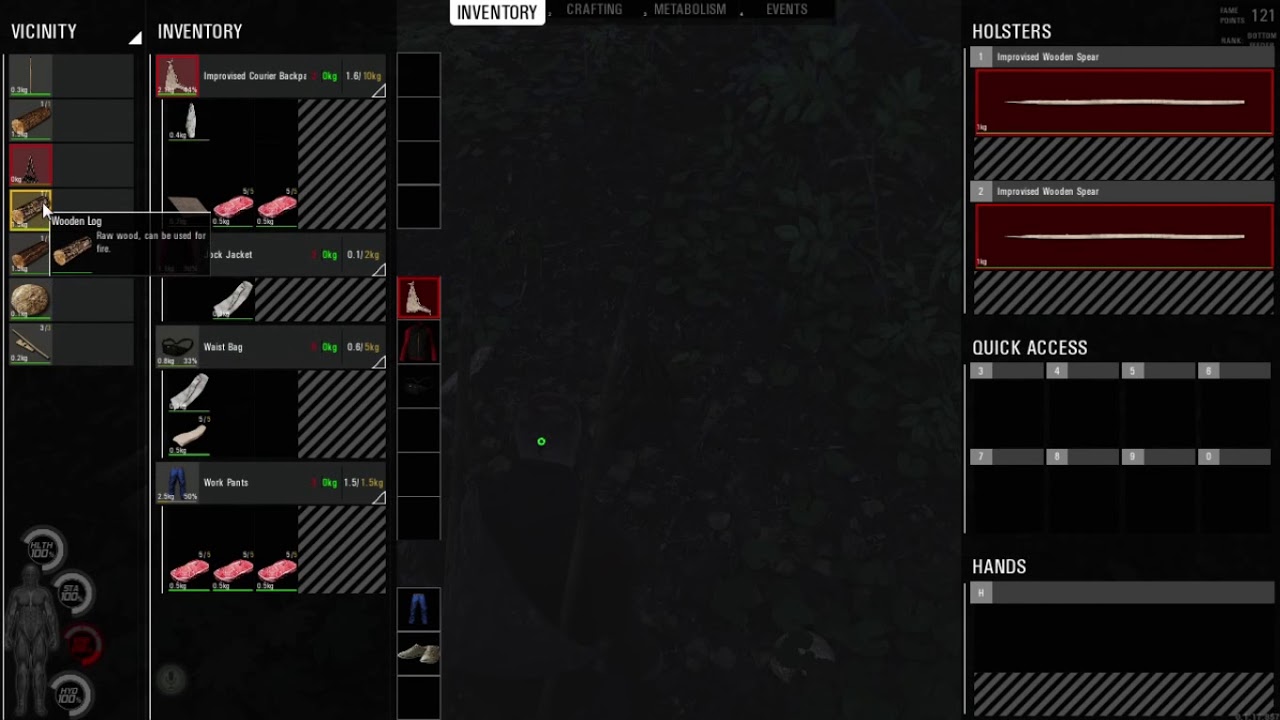 Scum - Craft Bag ? "Improvised Fireplace" and "Fire Drill"