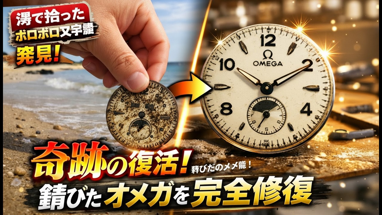 海で拾った錆だらけのオメガ…職人が完全修復した結果が衝撃だった！