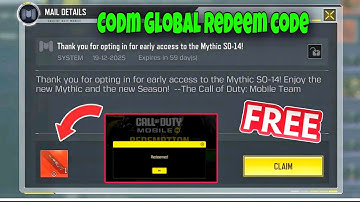 codm *NEW* global redeem code 2025 | codm redeem code 2025 today | how to get free skin