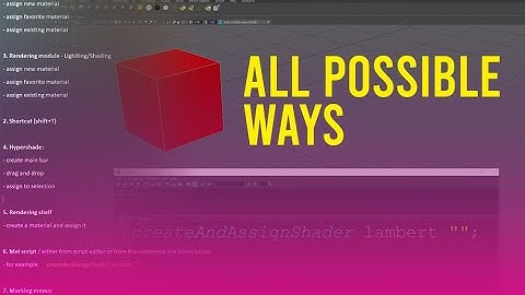 Create and Assign Materials in Autodesk Maya (All Possible Ways)