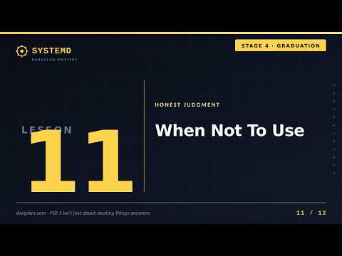 Systemd Mastery Lesson 11: When NOT to Use Systemd | Dargslan Linux Series