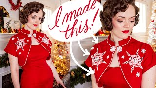 Let it Sew! 🎄 Christmas Pin Up Look #shorts Let it Sew! 🎄 Christmas Pin Up Look #shorts