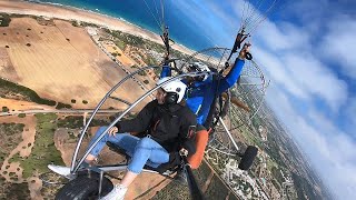 Paramotor en la playa de la Barrosa, Chiclana de la Frontera /EoloSchool/