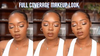 FULL COVERAGE MAKEUP LOOK | FENTY BEAUTY, JUVIA&#39;S PLACE AND MORE | Janelle Veronica