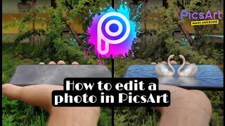 How to edit photo || Simple  photo editing  by adding stickers || PicsArt tutorial (easy) screenshot 2