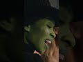 Singing live on the Wicked set