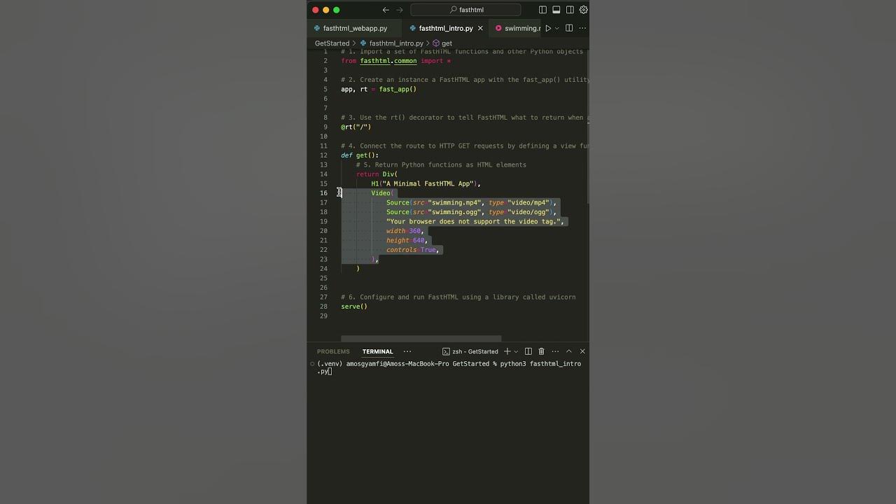 Python & FastHTML: Build a Simple Web App #python #fasthtml # ...