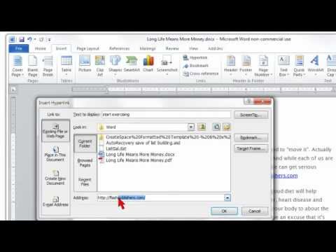 Comment ajouter des hyperliens vers Word et Convertir en PDF