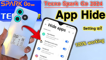 Tecno Spark go 2024 App Hide Kaise Kare/How to Hide App tecno spark go 2024 app hide