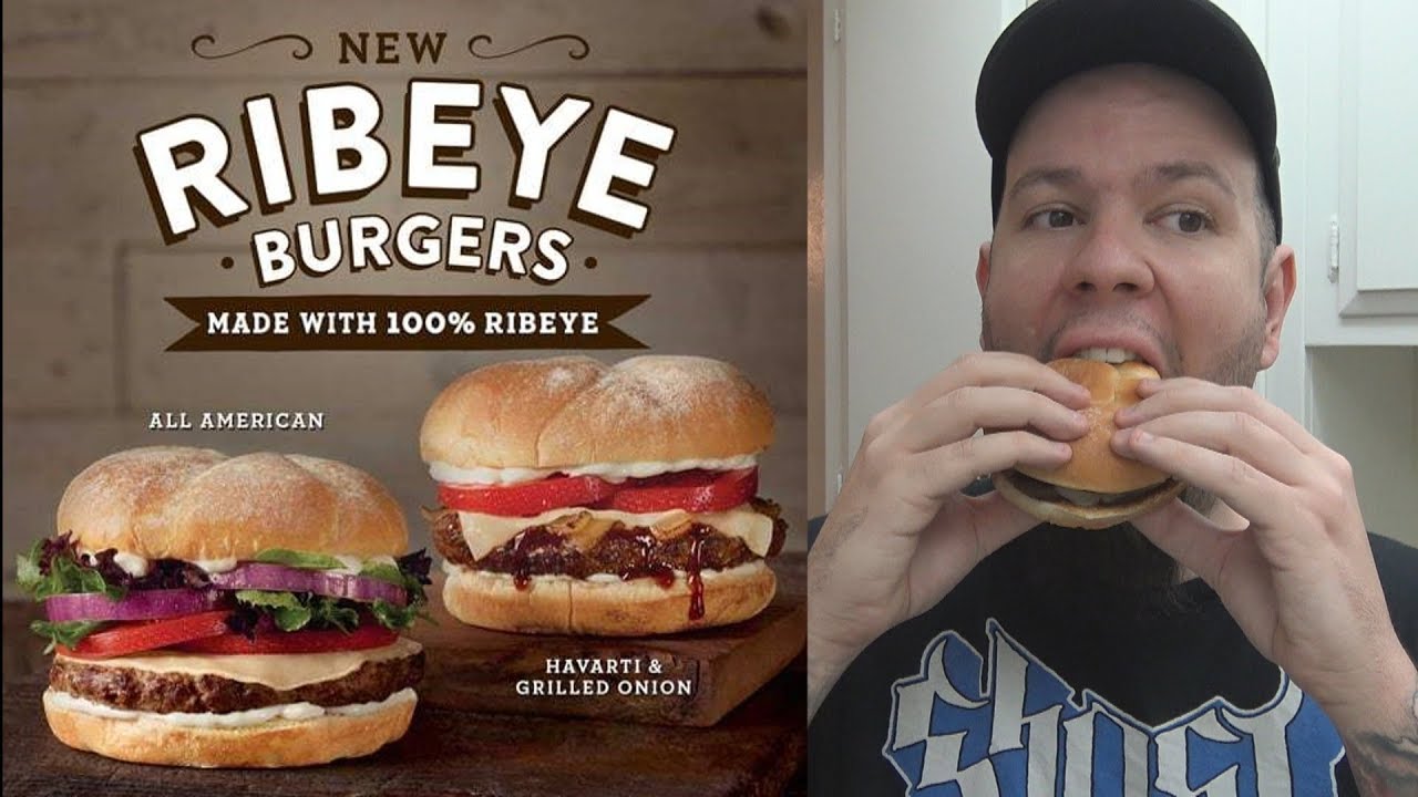 Jack In The Box Havarti & Grilled Onion Ribeye Burger Review WE Shorts YouTube