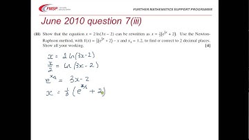 FMSP Revision: OCR FP2 June 2010 Qu 7 - Numerical methods