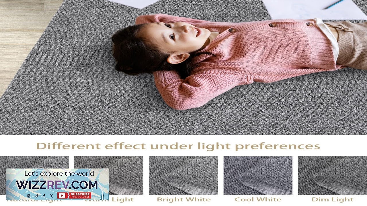 Garvee Machine Washable Grey Runner Rugs 2x6 Modern Solid Textured Rug Runner