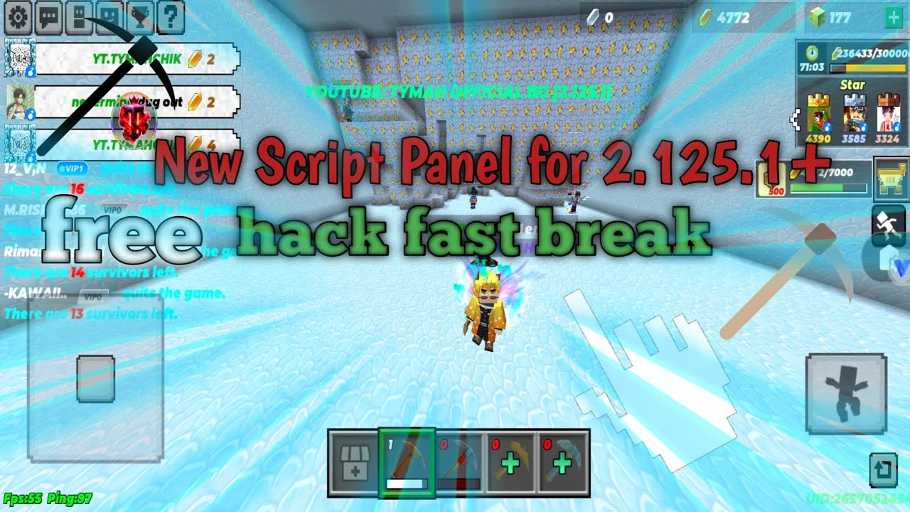 New Hack Script Panel v2.125.1 for Blockman Go | no root - YouTube