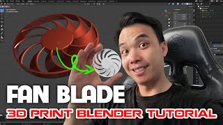 Thiết kế cánh quạt để in 3D bằng chương trình Blender.