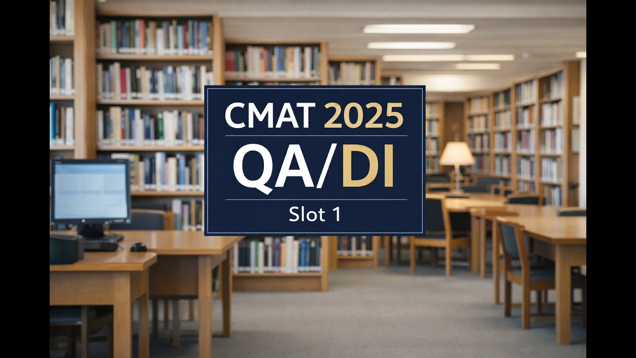 CMAT PYQs | CMAT 2025 Slot 1 Solved | CMAT QA & DI | 