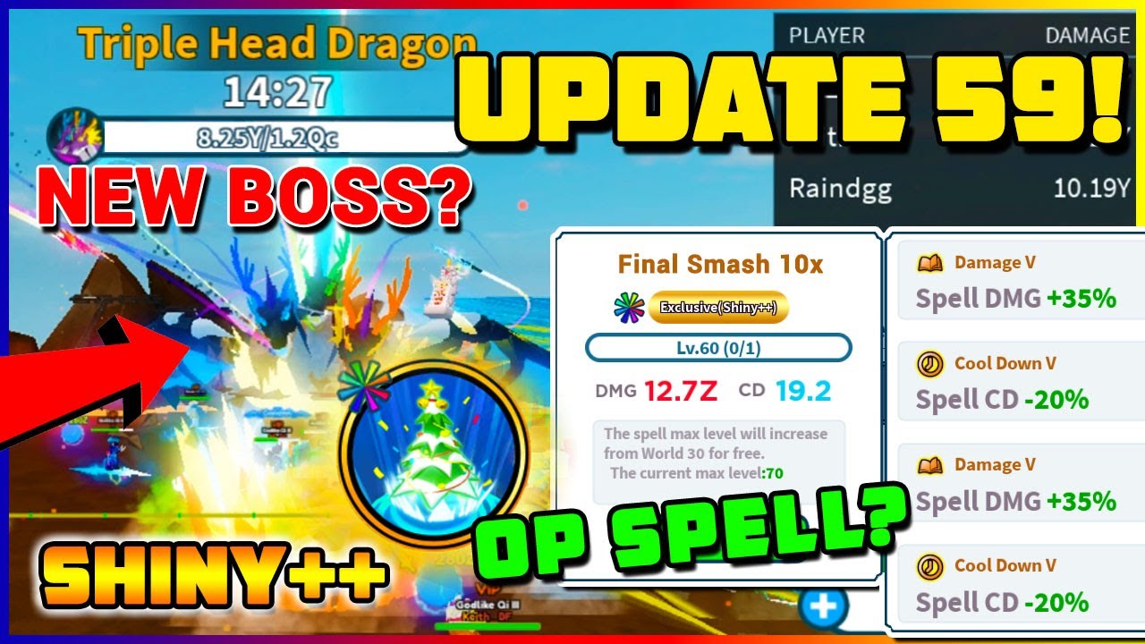 UPDATE 59! New Server Boss & New Spell Enhancement System | WFS | Roblox