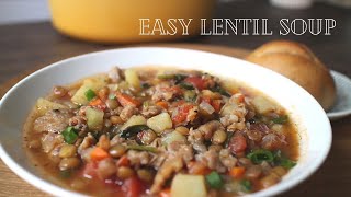 Easy Lentil Soup With The Ingredients In Your Pantry 렌틸콩 스프-한글자막